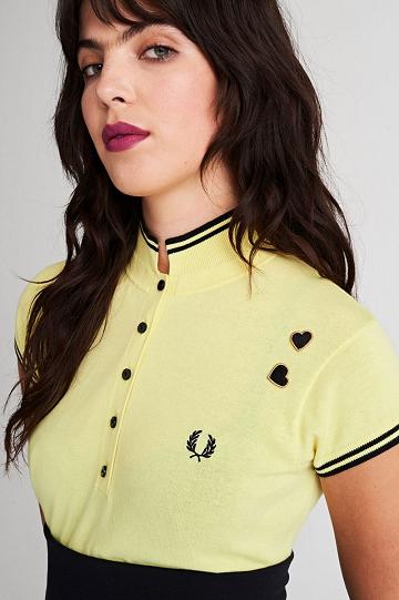 Fred Perry SK3004 Naisten Neuleet Keltainen | FI 1122SGLO